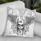 Lacrosse Skull Line Art Throw Pillow By Howie Green - All About Vibe