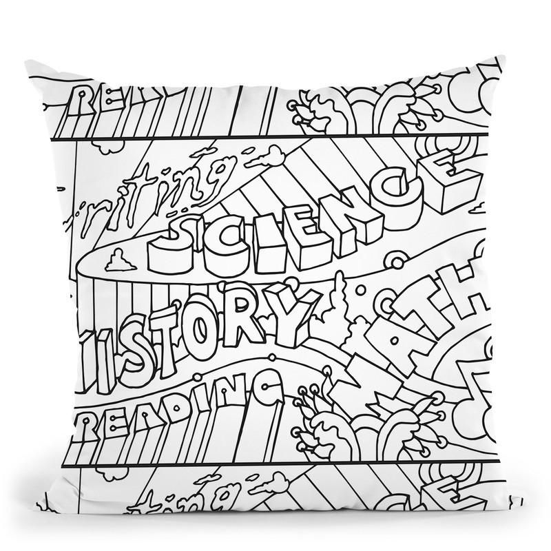School Courses Throw Pillow By Howie Green - All About Vibe