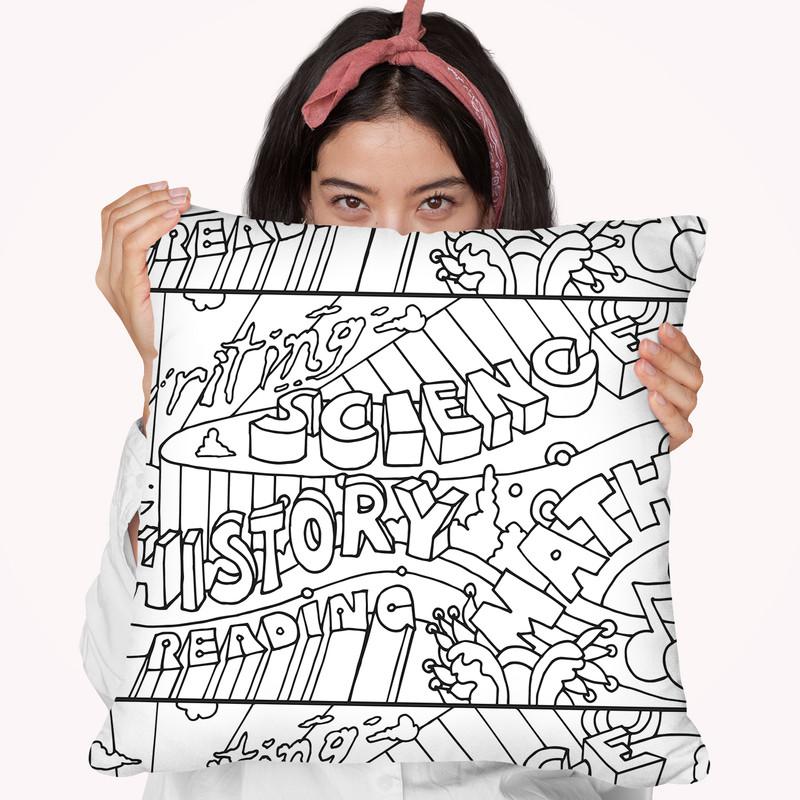 School Courses Throw Pillow By Howie Green - All About Vibe