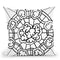 Kalidescope Icon Lineart Throw Pillow By Howie Green - All About Vibe