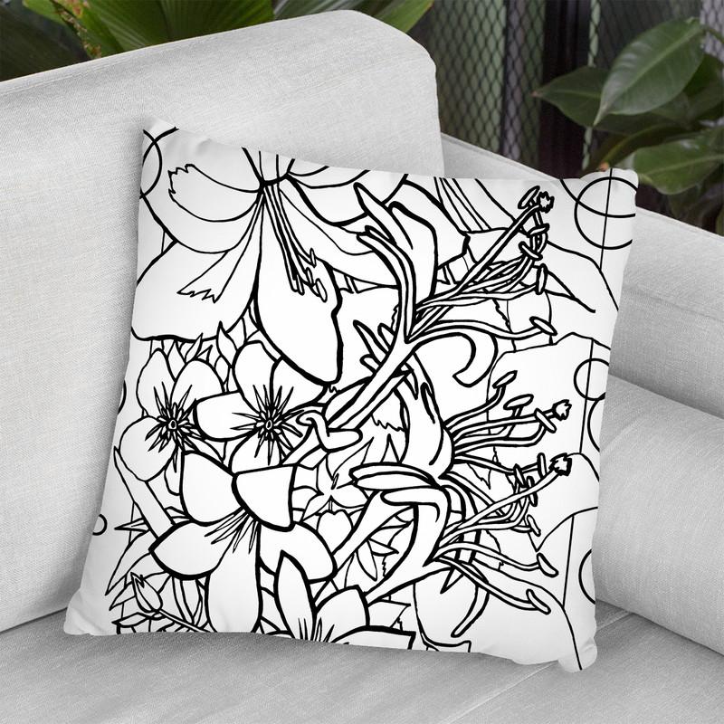 Kville Flowers 8 Throw Pillow By Howie Green - All About Vibe