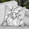 Lady 216 Linework Throw Pillow By Howie Green - All About Vibe