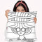 Lady Rainbow Hat Throw Pillow By Howie Green - All About Vibe