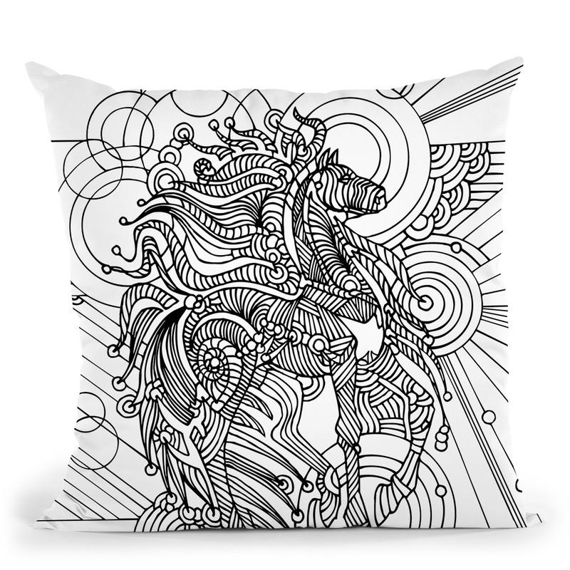 Mustang Throw Pillow By Howie Green - All About Vibe