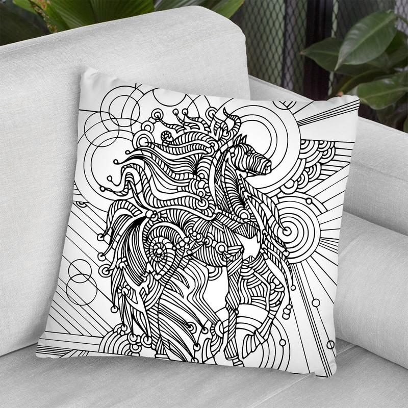 Mustang Throw Pillow By Howie Green - All About Vibe