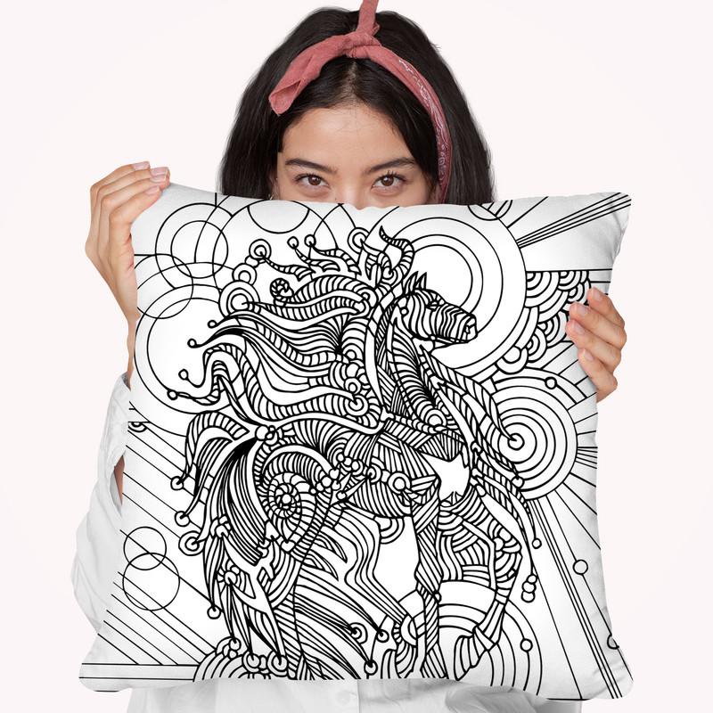 Mustang Throw Pillow By Howie Green - All About Vibe