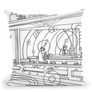 Nighthawks Throw Pillow By Howie Green - All About Vibe