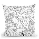 Peace Love Music Circle Throw Pillow By Howie Green - All About Vibe