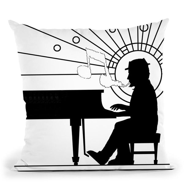 Piano Player 1 Throw Pillow By Howie Green - All About Vibe