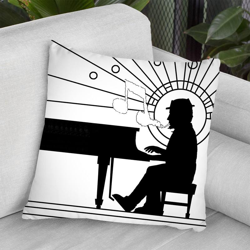 Piano Player 1 Throw Pillow By Howie Green - All About Vibe