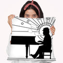Piano Player 1 Throw Pillow By Howie Green - All About Vibe