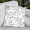 Playroom Wall Lineart Throw Pillow By Howie Green - All About Vibe