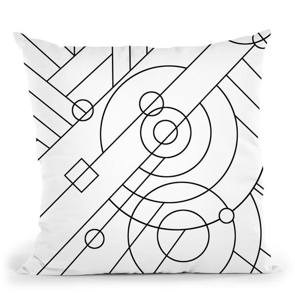 Pop Art Deco Panel 1 Lineart Throw Pillow By Howie Green - All About Vibe