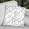 Pop Art Deco Panel 1 Lineart Throw Pillow By Howie Green - All About Vibe