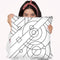Pop Art Deco Panel 1 Lineart Throw Pillow By Howie Green - All About Vibe