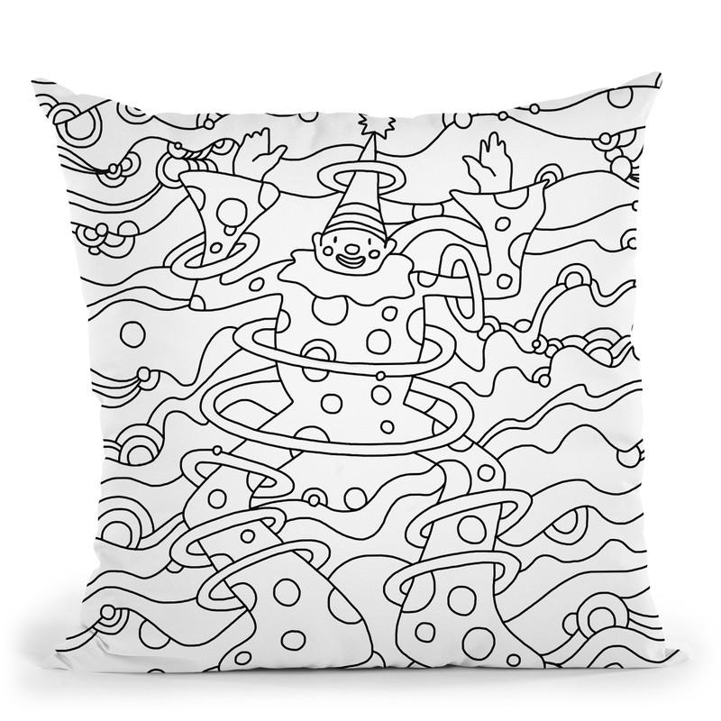 Pop-Art Clown Throw Pillow By Howie Green - All About Vibe