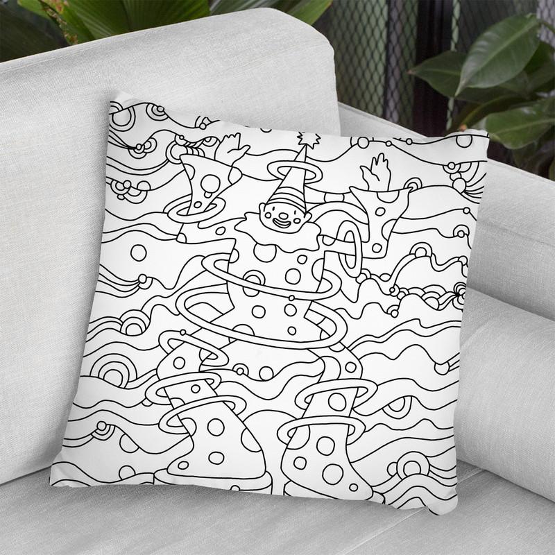 Pop-Art Clown Throw Pillow By Howie Green - All About Vibe