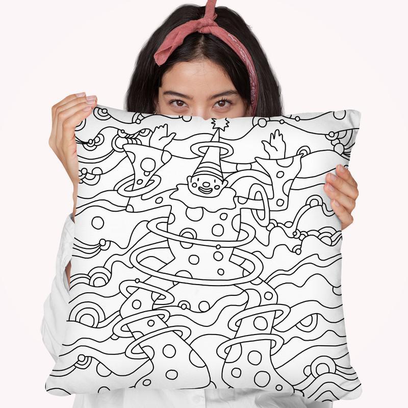 Pop-Art Clown Throw Pillow By Howie Green - All About Vibe