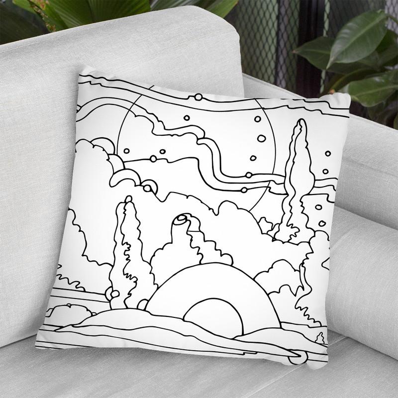 Pop-Art-Landscape-116 Throw Pillow By Howie Green - All About Vibe