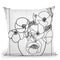 Poppy Bowl Lineart Throw Pillow By Howie Green - All About Vibe