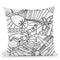 Retro Lineart Throw Pillow By Howie Green - All About Vibe