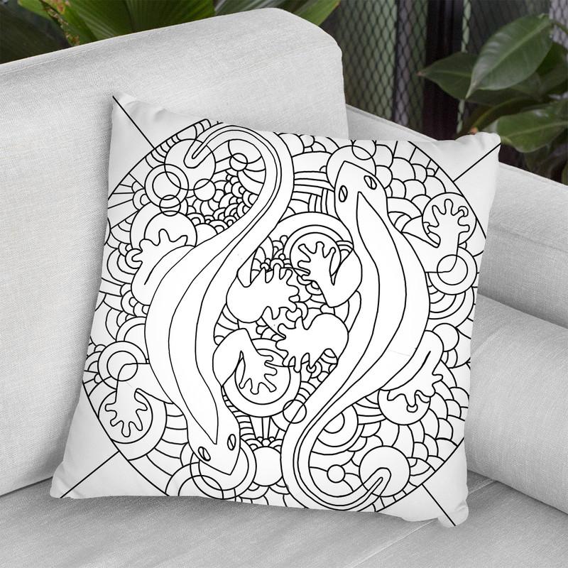 Salamanders Throw Pillow By Howie Green - All About Vibe