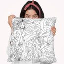 Siren Lineart Throw Pillow By Howie Green - All About Vibe