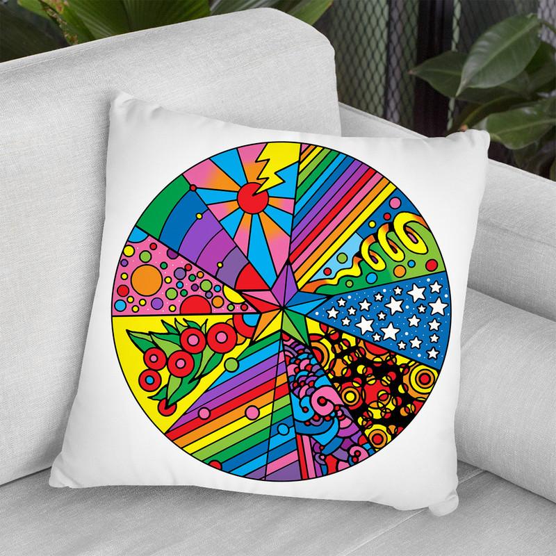 Star Circle 2 Throw Pillow By Howie Green - All About Vibe