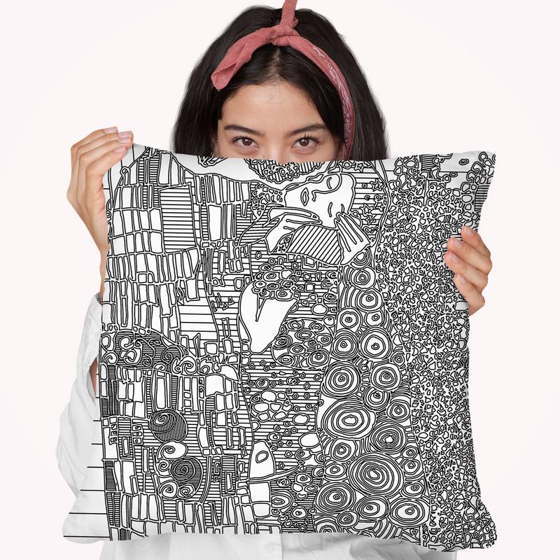 The Kiss Throw Pillow By Howie Green - All About Vibe