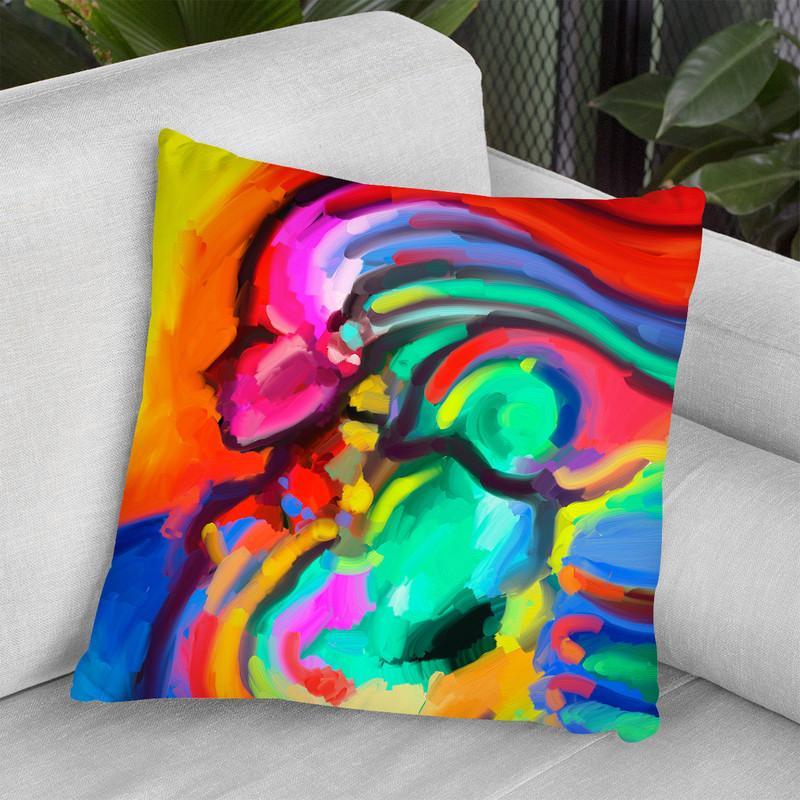 Carnivale Lady 316 Throw Pillow By Howie Green - All About Vibe