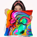 Carnivale Lady 316 Throw Pillow By Howie Green - All About Vibe