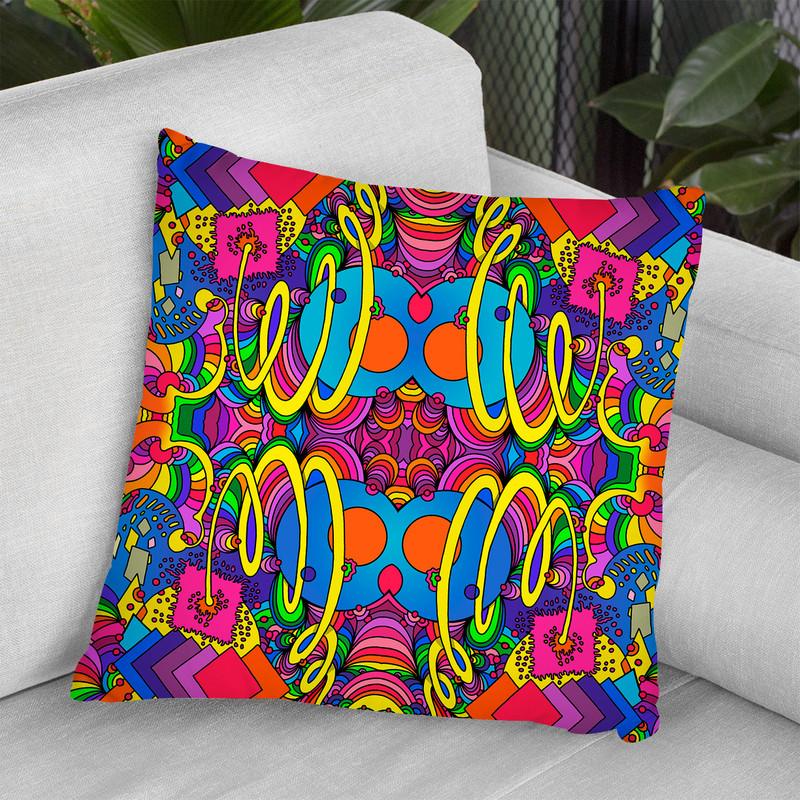 Cosmic Bang B Throw Pillow By Howie Green - All About Vibe