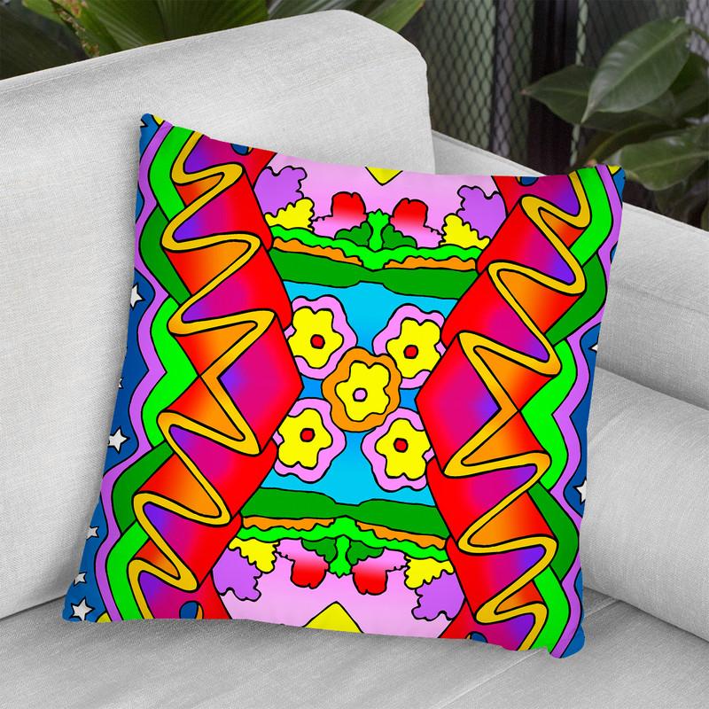 Cosmic Red Ribbon 4 Throw Pillow By Howie Green - All About Vibe