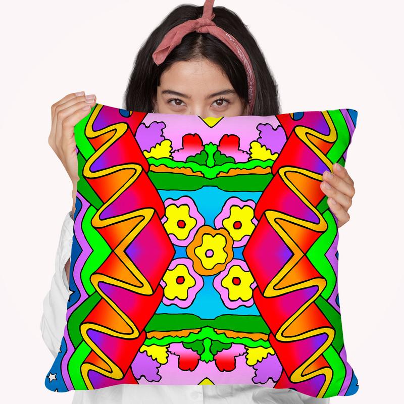 Cosmic Red Ribbon 4 Throw Pillow By Howie Green - All About Vibe