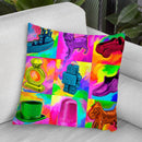 Pop Art Monopoly Pieces Throw Pillow By Howie Green - All About Vibe