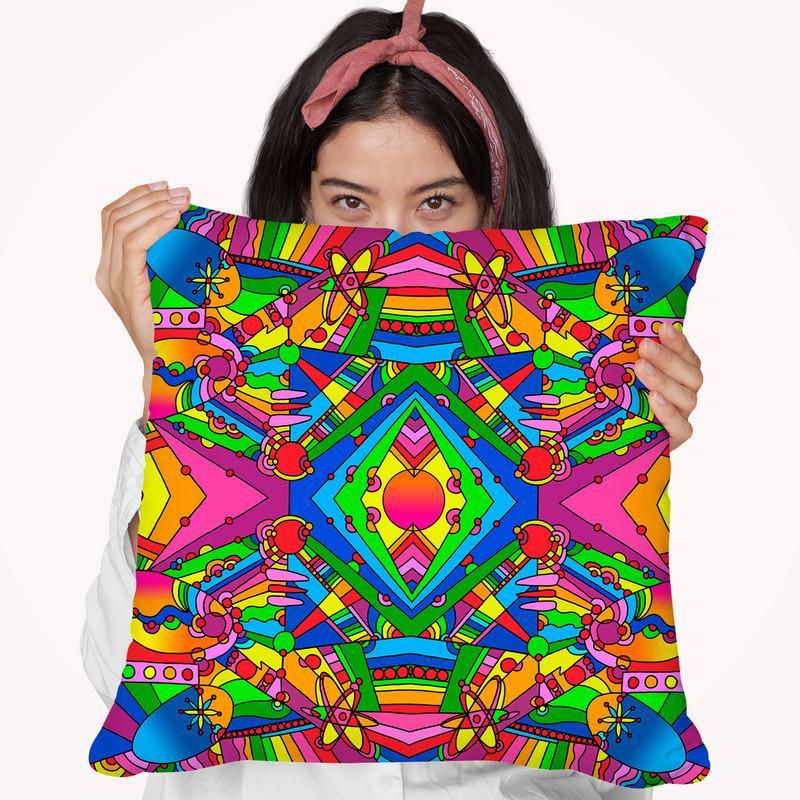Pop Art Retro 216 Throw Pillow By Howie Green - All About Vibe