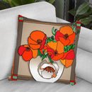 Poppy Bowl Throw Pillow By Howie Green - All About Vibe