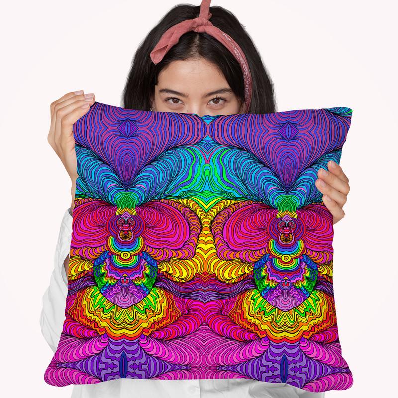 Swirls 316 A Throw Pillow By Howie Green - All About Vibe