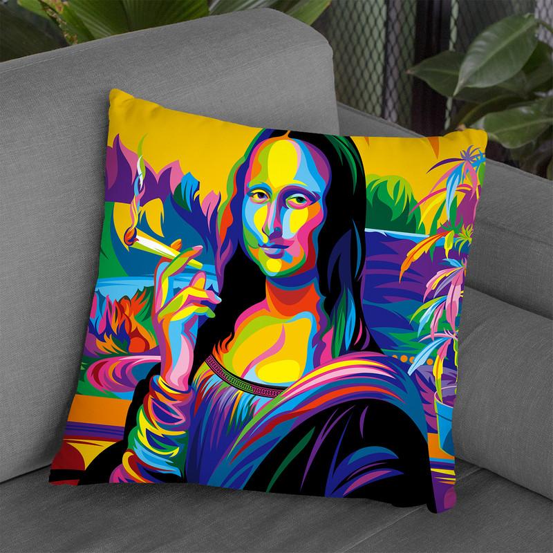 Mona Lisa Throw Pillow By Bob Weer - All About Vibe