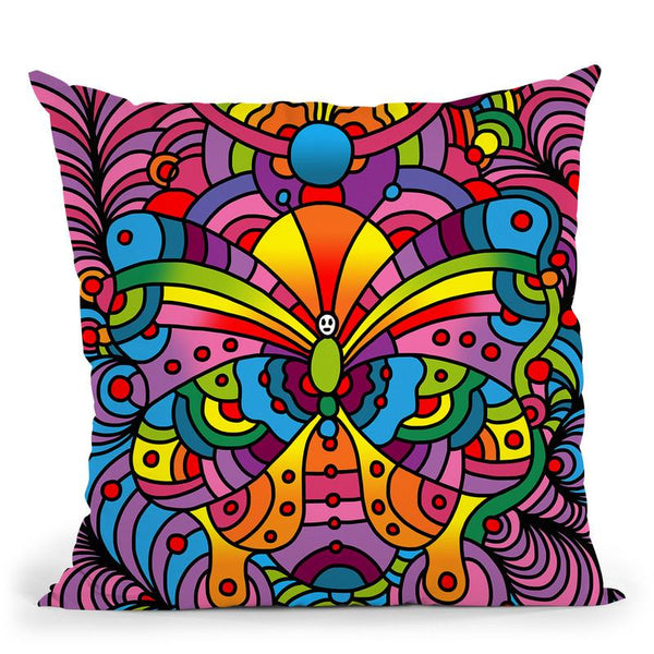 Pop Art Butterfly Throw Pillow By Howie Green - All About Vibe