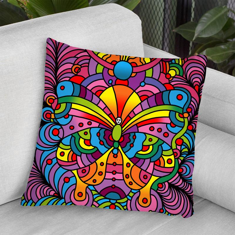 Pop Art Butterfly Throw Pillow By Howie Green - All About Vibe