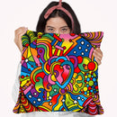 Pop Art Heart Swirls Throw Pillow By Howie Green - All About Vibe