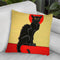 Black Cat Red Moon Throw Pillow By Howie Green - All About Vibe