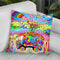 Magic Bus Throw Pillow By Howie Green - All About Vibe
