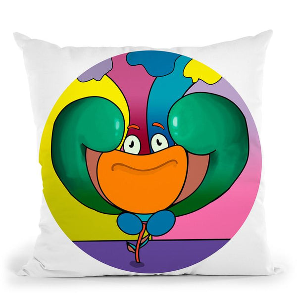 Power Flower Circle Throw Pillow By Howie Green - All About Vibe