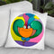Power Flower Circle Throw Pillow By Howie Green - All About Vibe