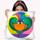 Power Flower Circle Throw Pillow By Howie Green - All About Vibe