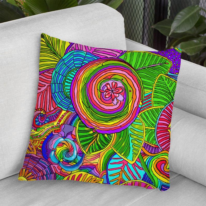 Water Flowers Throw Pillow By Howie Green - All About Vibe