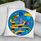 Yellow Ramp Circle Throw Pillow By Howie Green - All About Vibe