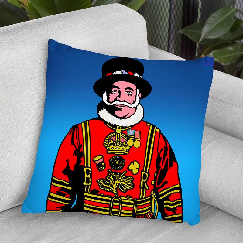 Pop Art Beefeater Throw Pillow By Howie Green - All About Vibe